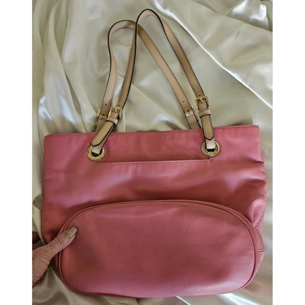 Michael Kors Pink Leather Tote Bag